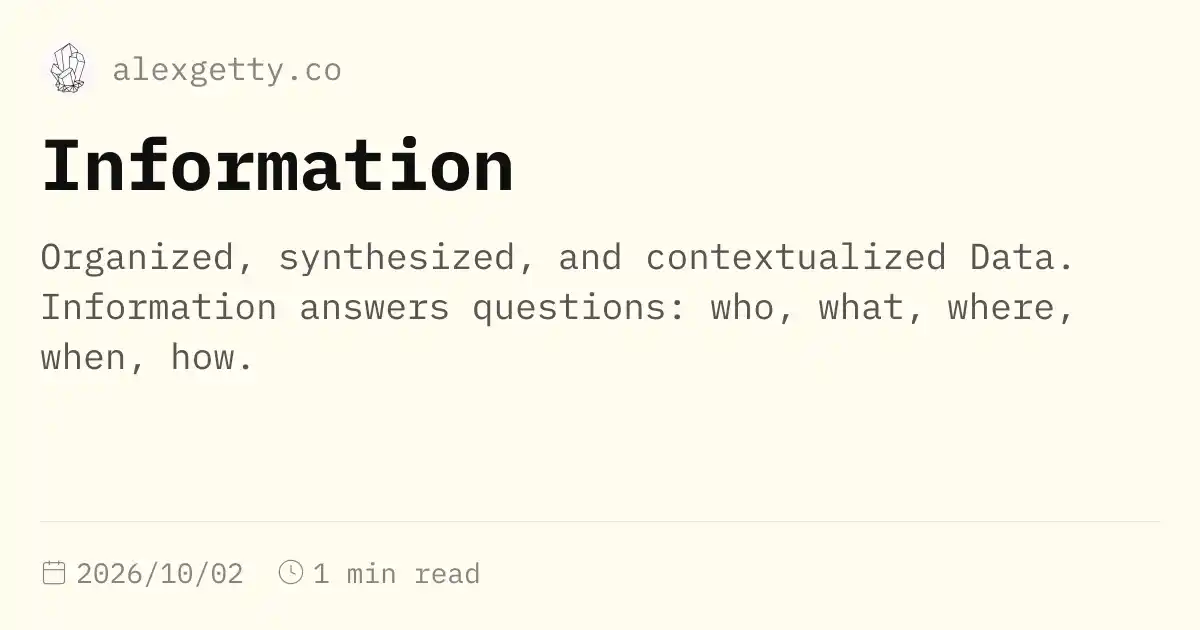 Informasation Information